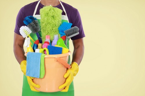 Professional home cleaners in Ilford working in a tidy living room