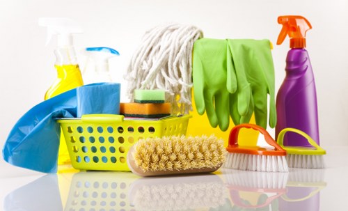 Cleaning team working under UK service regulations