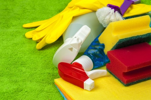 Cleaner protecting a property while working safely and carefully